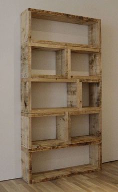 Custom Made Rustic Wood Book Shelf