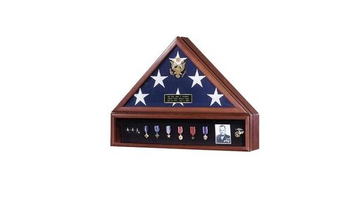 Custom Made Flag And Medal Display Cases - High Quality