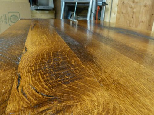 Custom Made Kitchen Table/Desk Reclaimed Barnwood Oak And Cherry