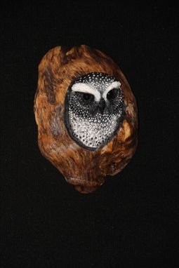 Custom Made Hand Carved And Painted Owls In Oak