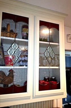 Custom Made Stained Glass Custom Kitchen Cabinet Inserts
