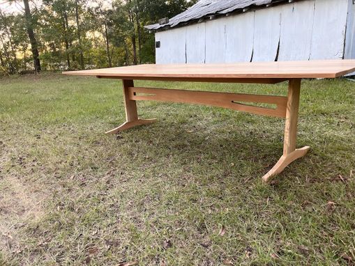 Custom Made Trestle Table Quartersawn White Oak