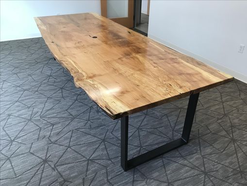 Custom Made Live Edge Maple Conference Table