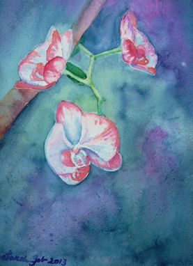 Custom Made Small Watercolor Flower Painting
