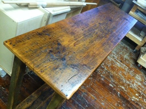 Custom Made Reclaimed Pine Hall Table / Live Edge