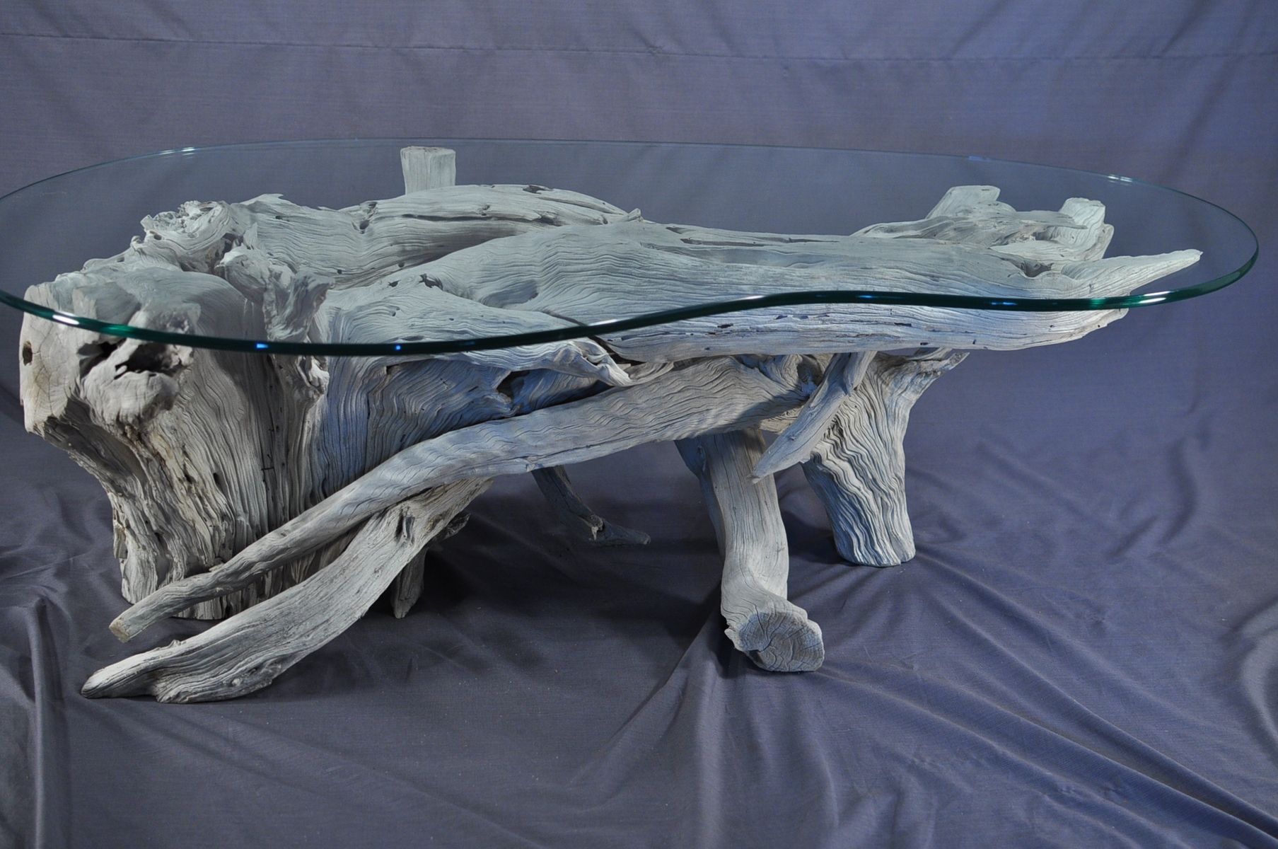 Hand Crafted Sun Bleached Driftwood Coffee Table by Driftwood Decor