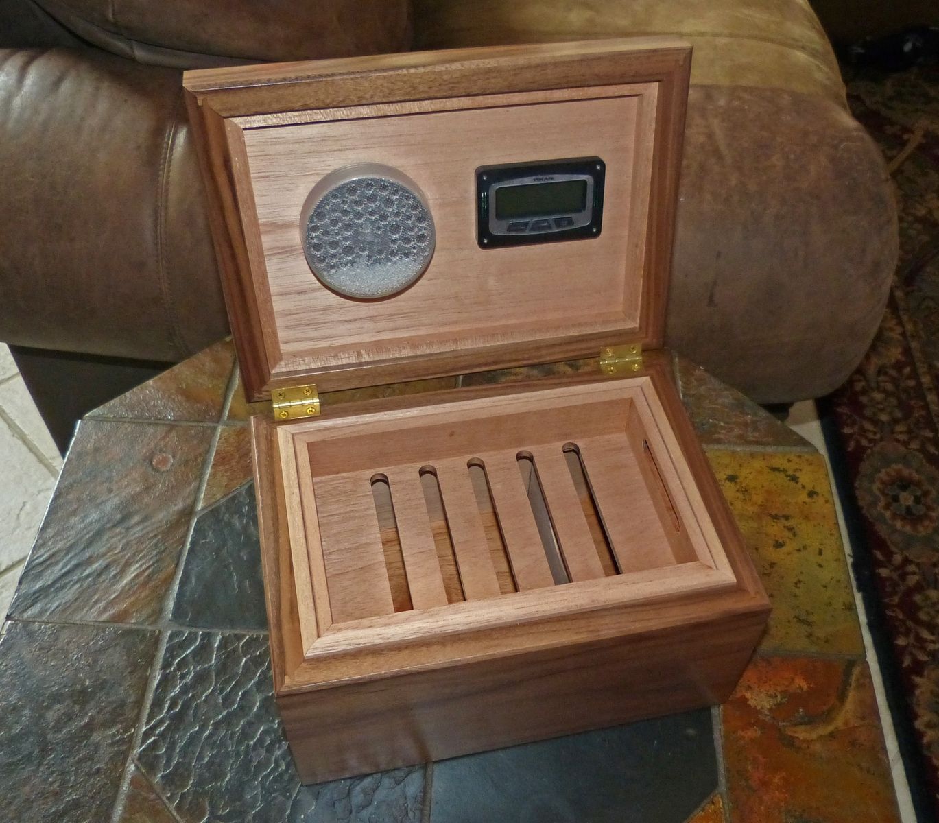 Hand Crafted HandCrafted Desk Top Humidor by Carolina Wood Designs