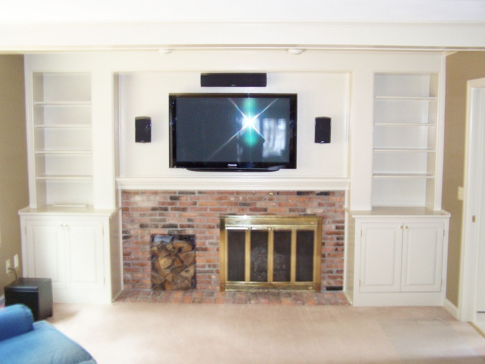 Custom Made Entertainment Center Around Fireplace by Northwind ...