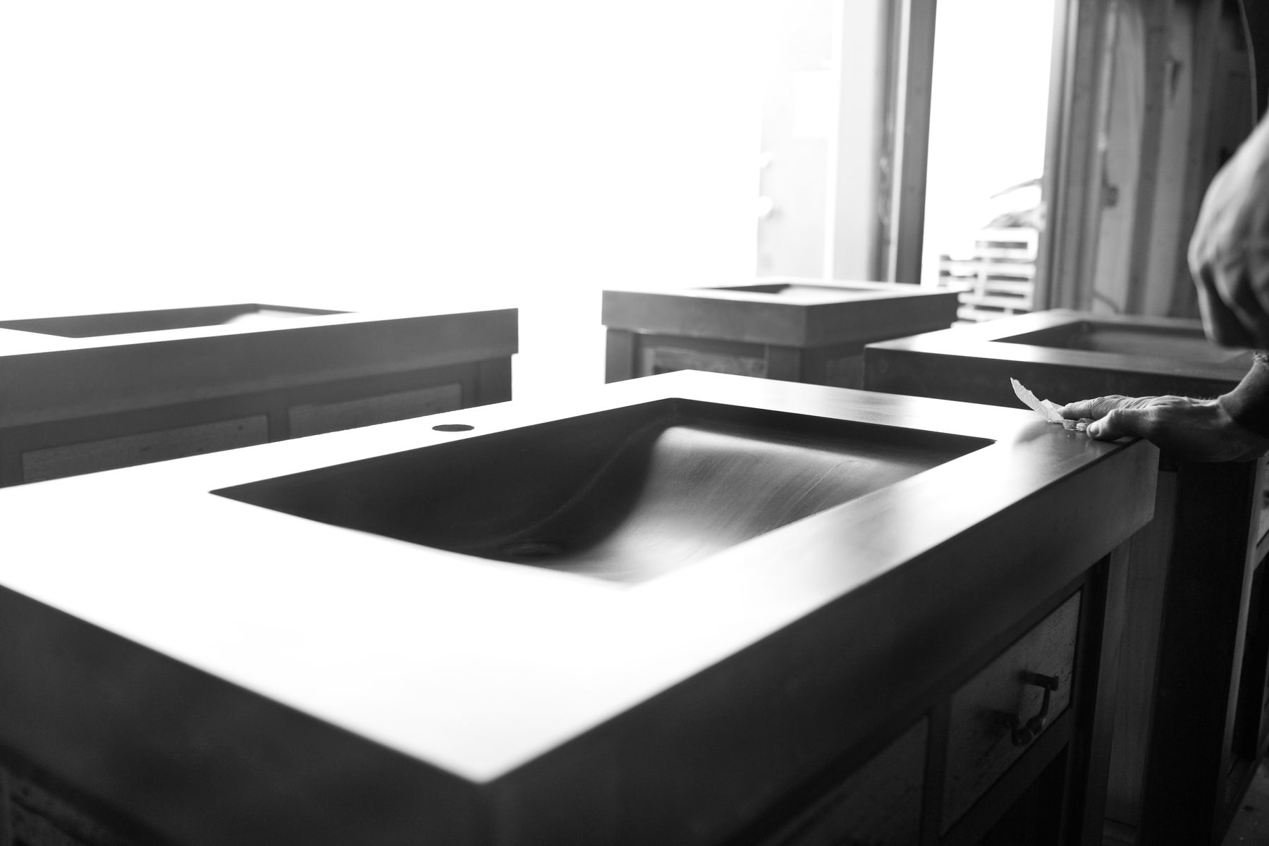 Custom Large Scale Vanities Project by Elements Concrete | CustomMade.com