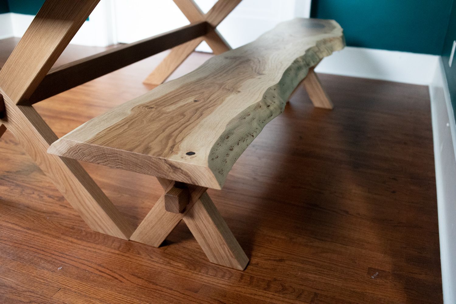 Custom Made "Gold Coast" White Oak Trestle Table by Big Tooth Co