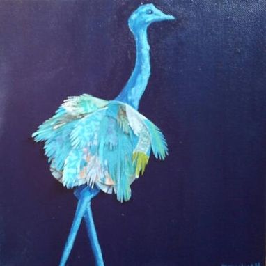 Custom Made Blue Ostrich Limited Edition Print