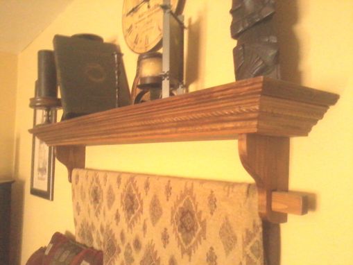 Custom Made Simple And Elegant Mantle Shelf And Quilt Rack