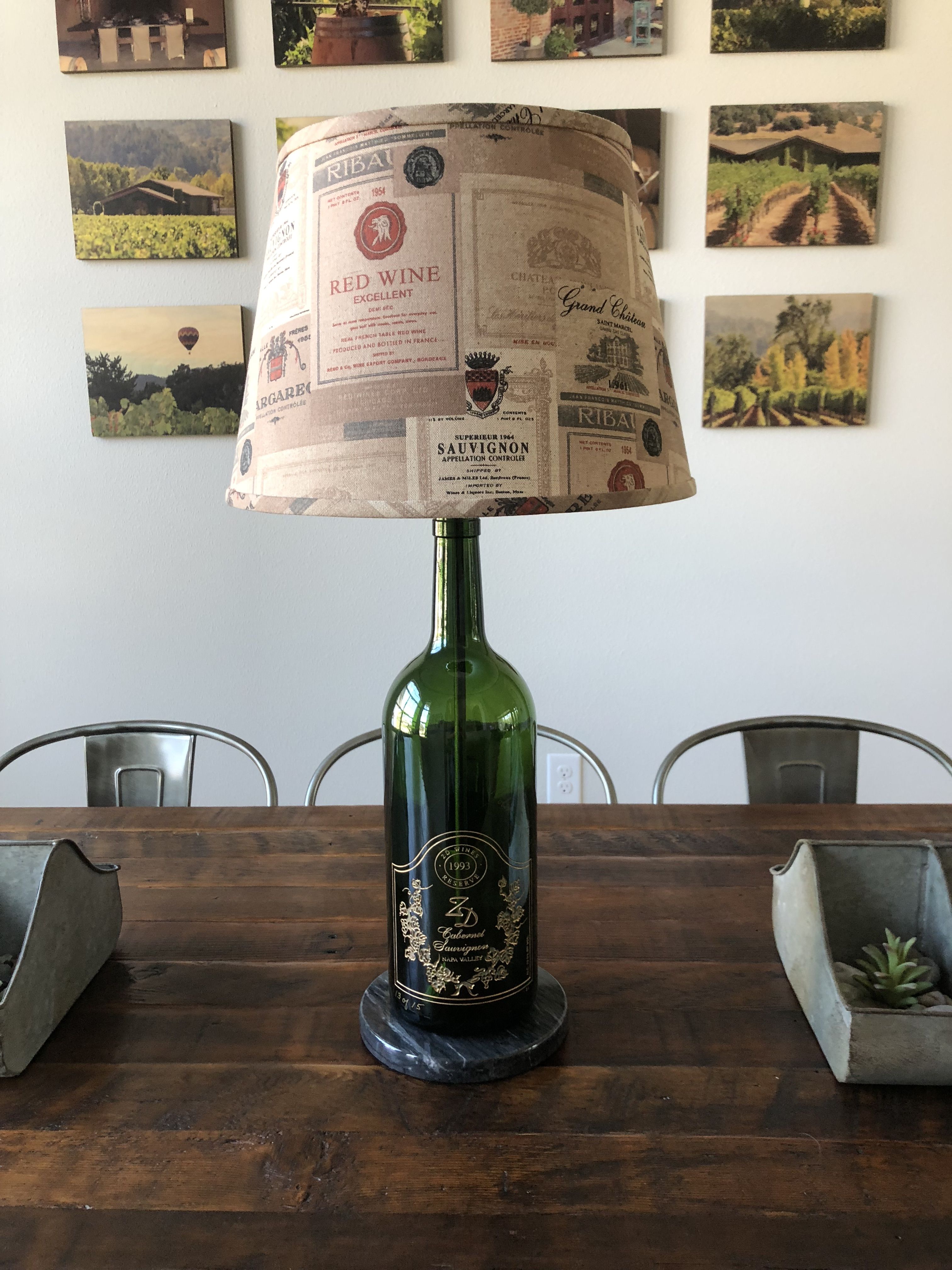 Buy Hand Crafted Wine Bottle Table Lamp Large Customer Bottle, made
