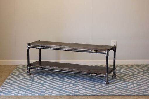 Custom Made Industrial Pipe And Wood Coffee Table