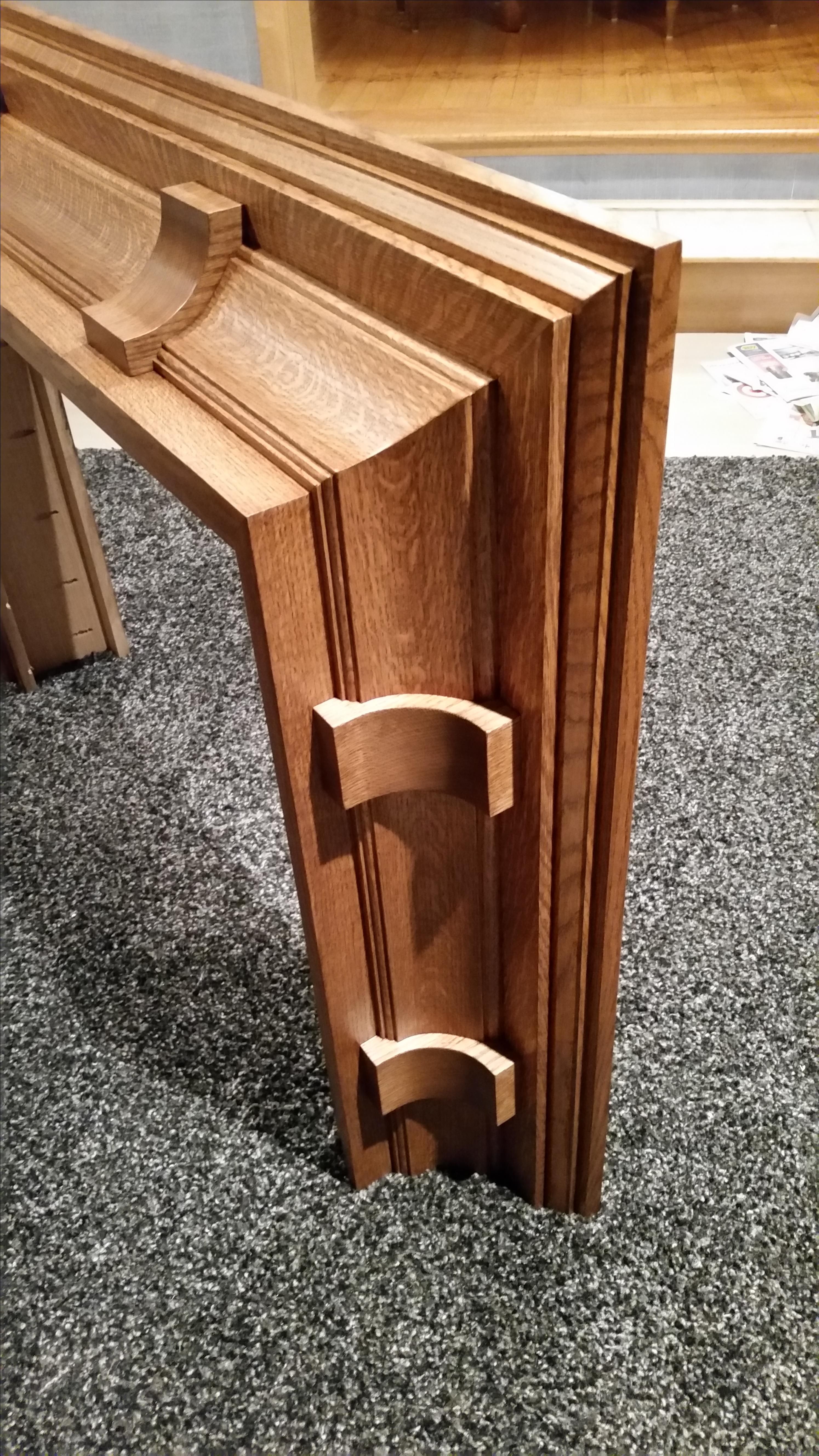 Custom QuarterSawn, White Oak, Mantel by Custom Woodgrains