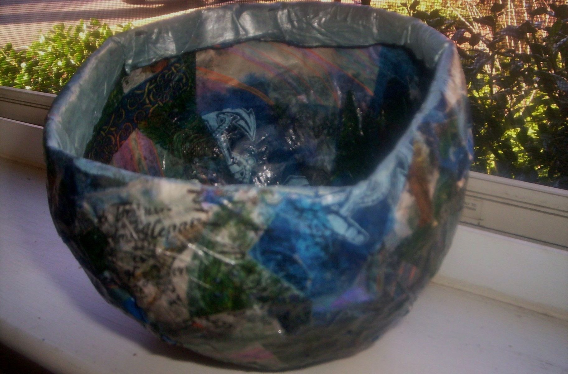 Buy Custom Made Paper Mache Decorative Bowl, made to order from karenk