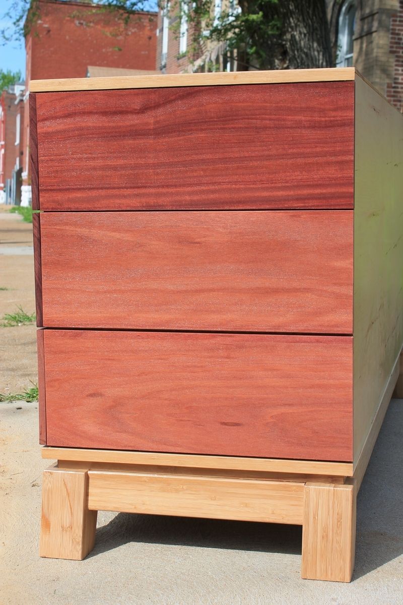Custom Made Rosewood And Bamboo Dresser by Crafty Naturals