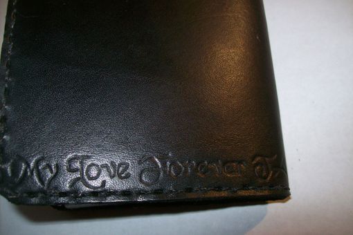 Custom Made Custom Leather Wallet With Custom Interior, Texas Star Design And In Weathered Color