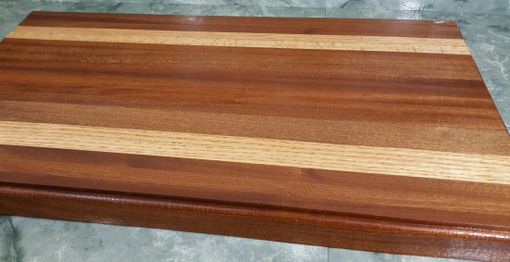 Custom Made Mahogany And Oak Cutting Board