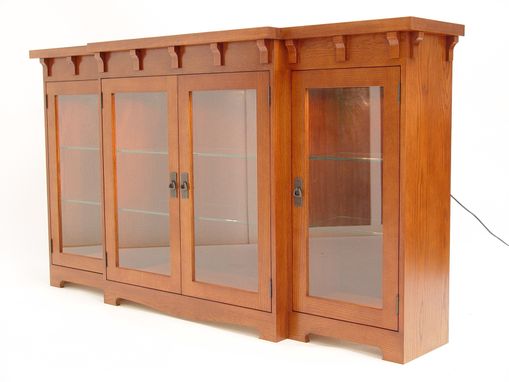 Custom Made Oak Arts & Crafts Cabinet