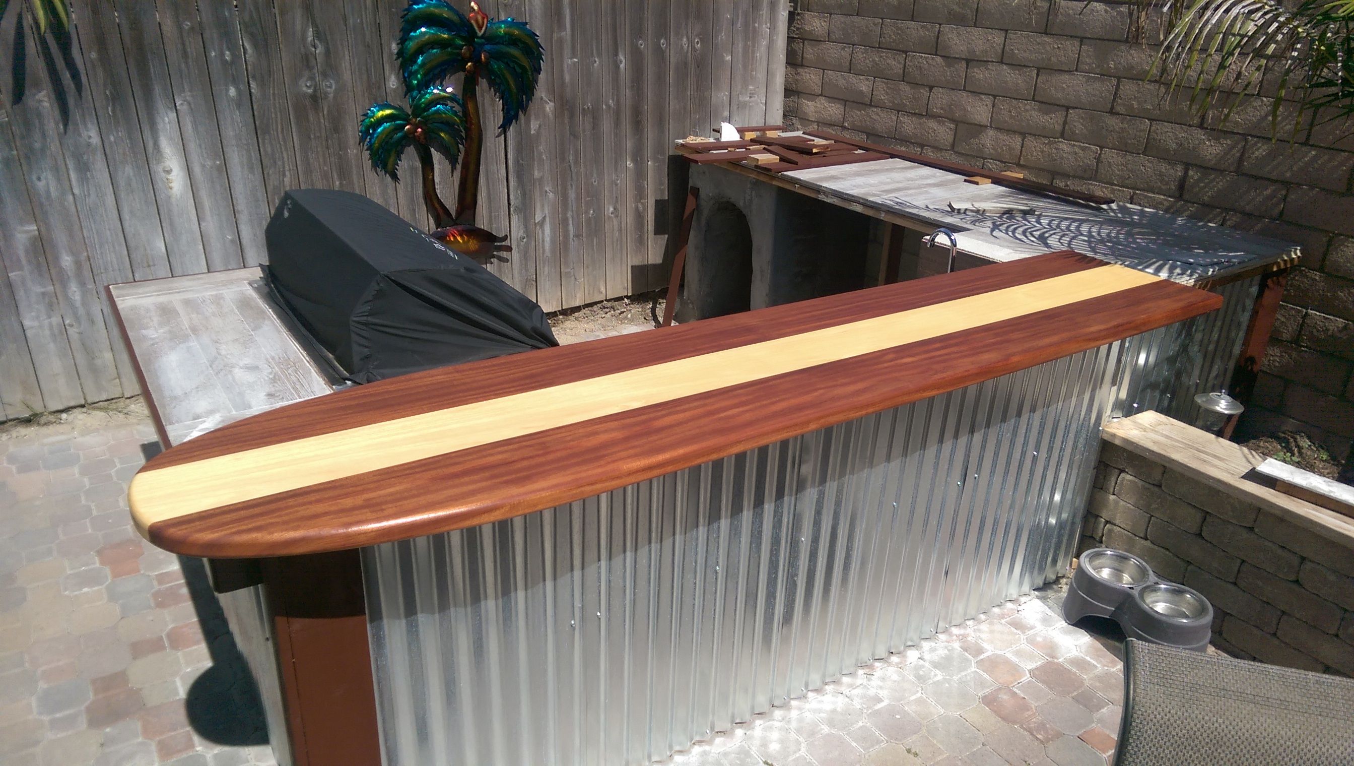 Custom Classic Surfboard Bar Top by Harbour Millwork | CustomMade.com