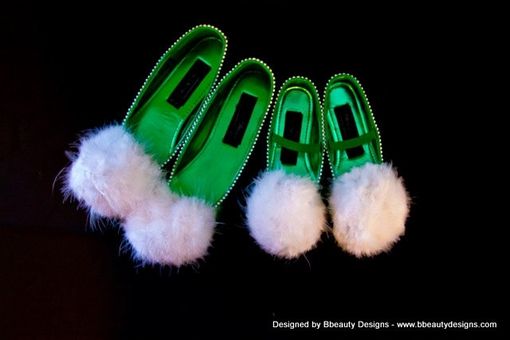 Custom Made Tinkerbell Fairy Style Adult & Kids Costume Pair Shoes Dress Shoes Custom Made