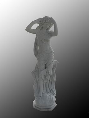 Custom Made Diaco Custom Lovely Lady Marble Statue On Base