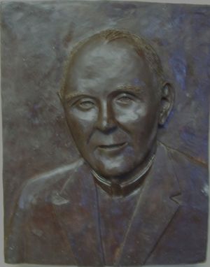 Custom Made Bas-Relief Bronze Casting Of Father Lawler