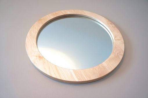 Custom Made Solid Maple Wall Mirror-24" Round
