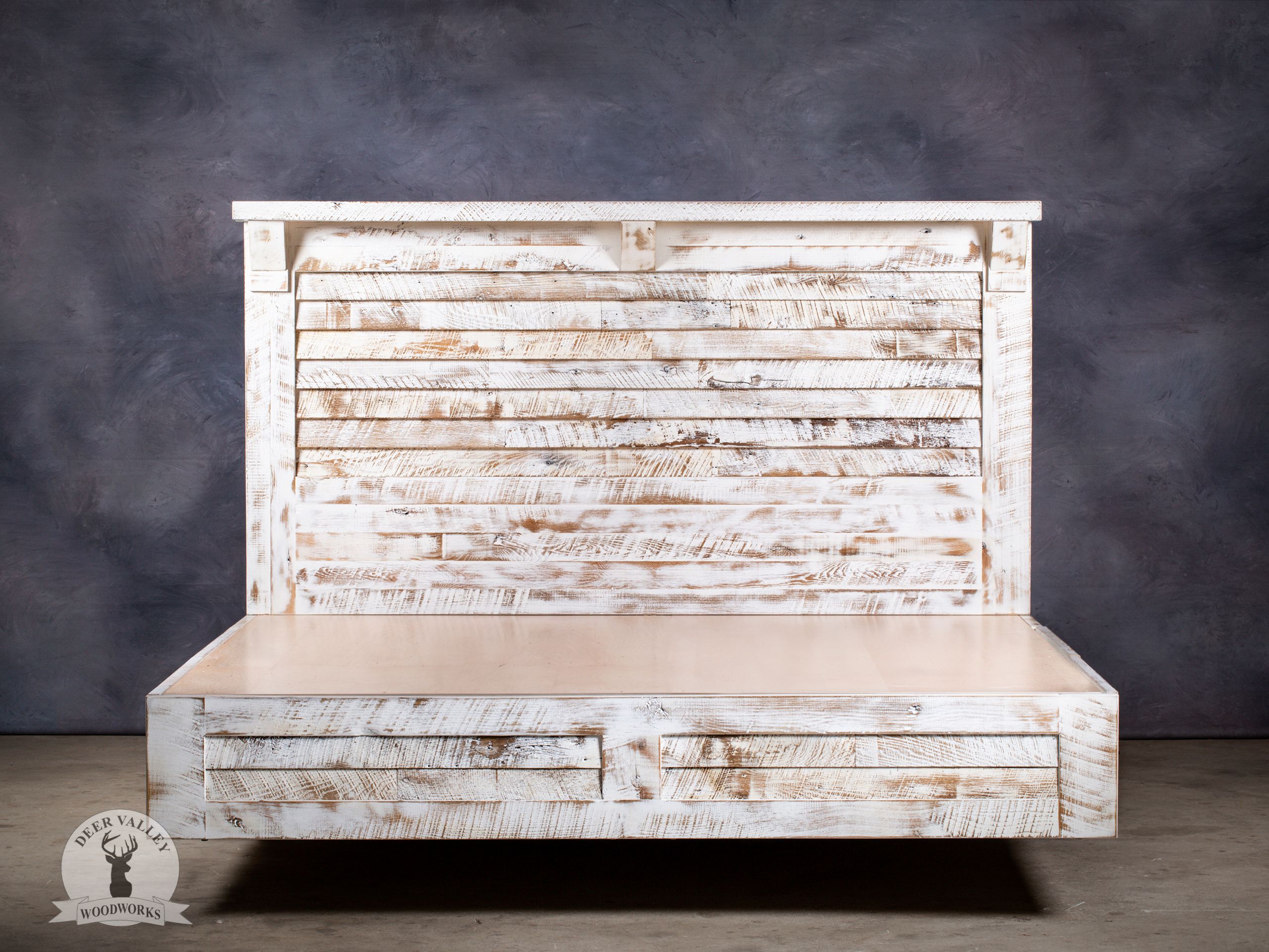 Buy Hand Made Reclaimed Rustic Barnwood Bed Set, Barnwood Platform Bed