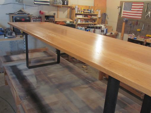 Custom Made Maple And Steel 12ft Conference Table