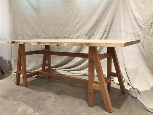 Custom Made Live Edge Single Slab Dinning Room Table