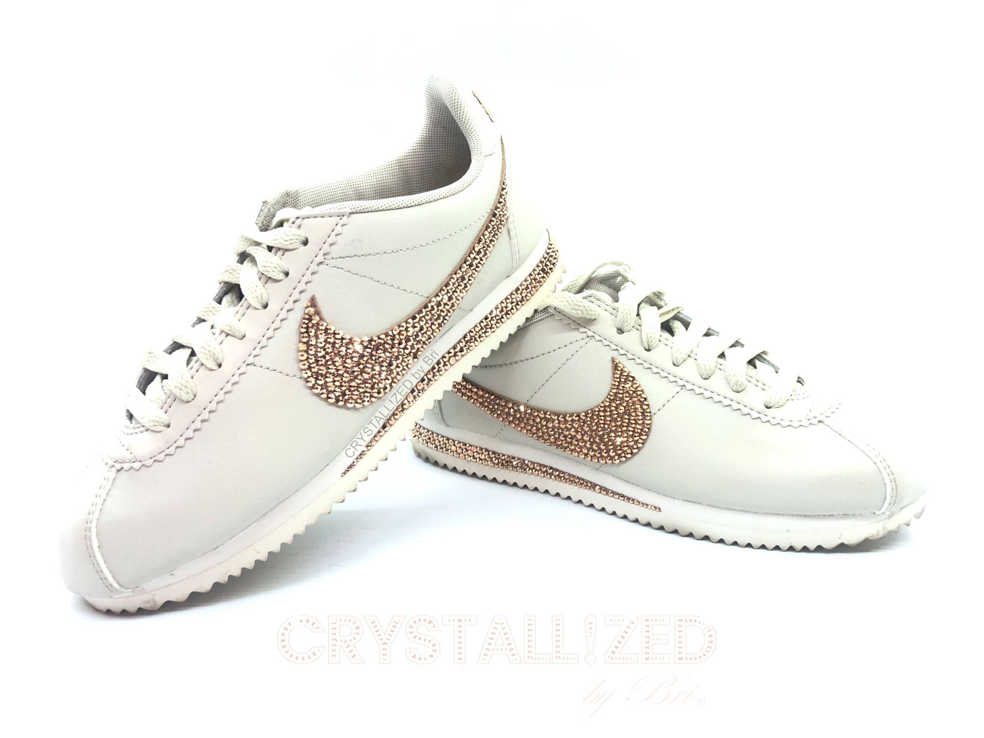 Buy Hand Made Nike Crystallized Classic Cortez Women's Sneakers Bling  European Crystals Bedazzled, made to order from CRYSTALL!ZED by Bri, LLC