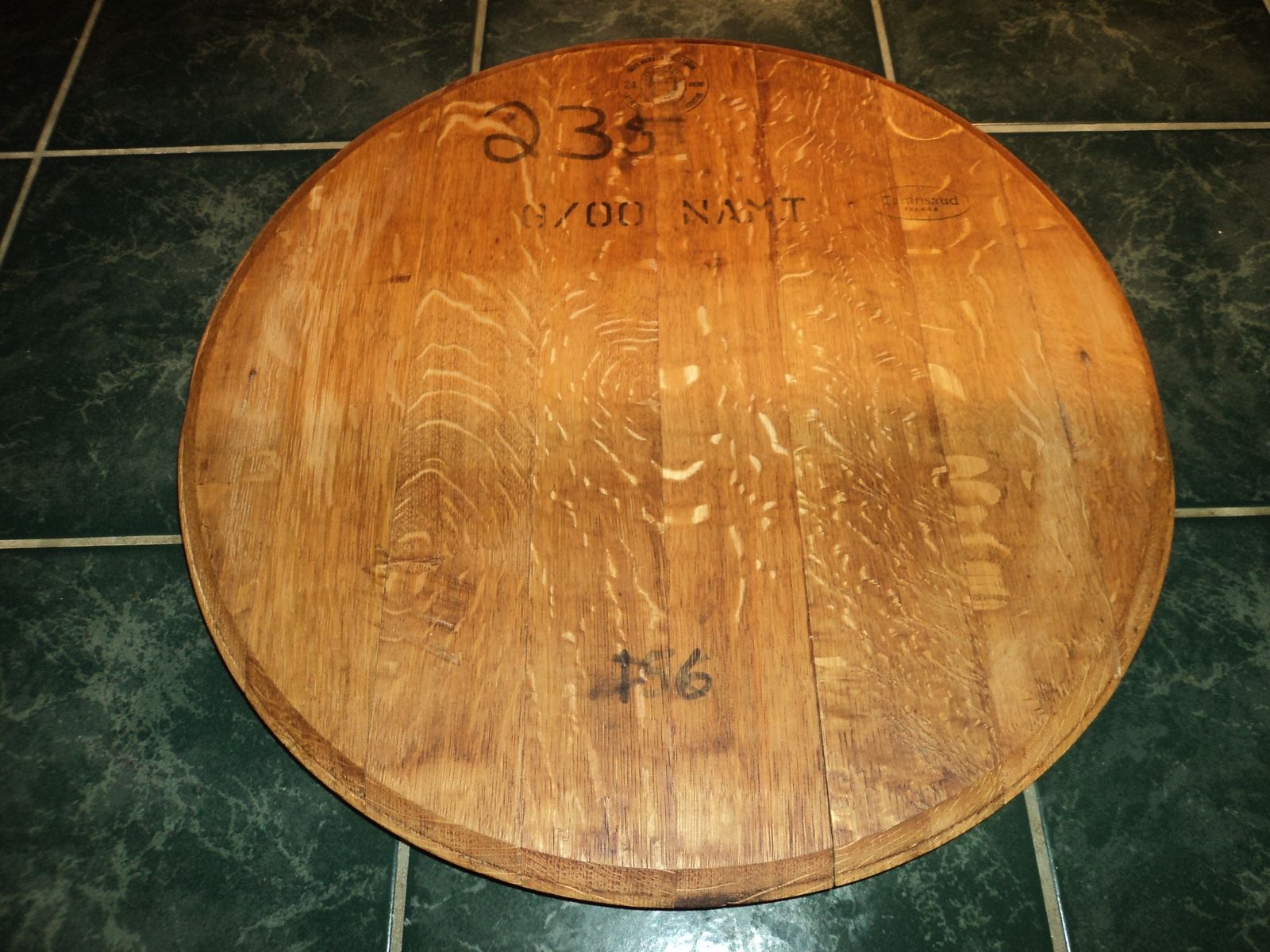 Barrel-Inspired 16 Lazy Susan With Iron Rail