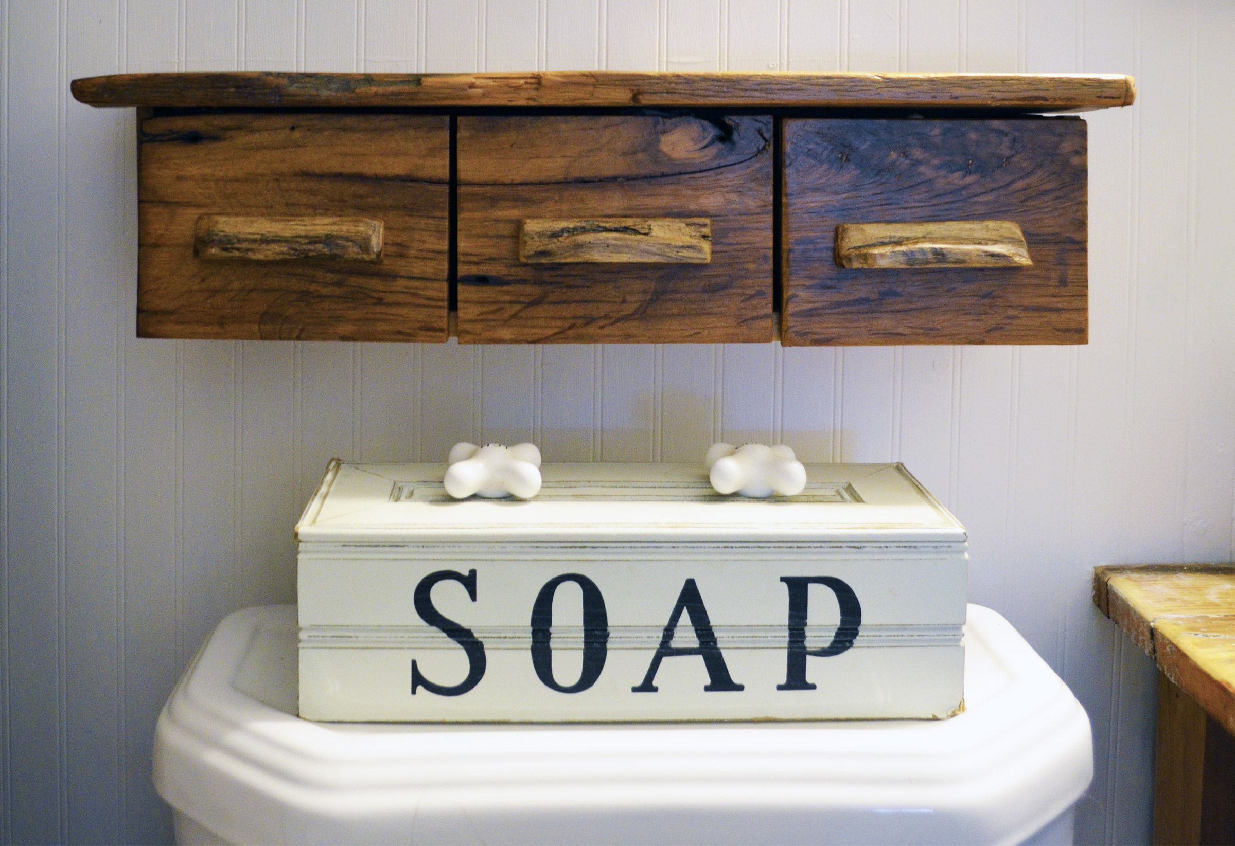 Rustic wood bathroom accessories by Abodeacious