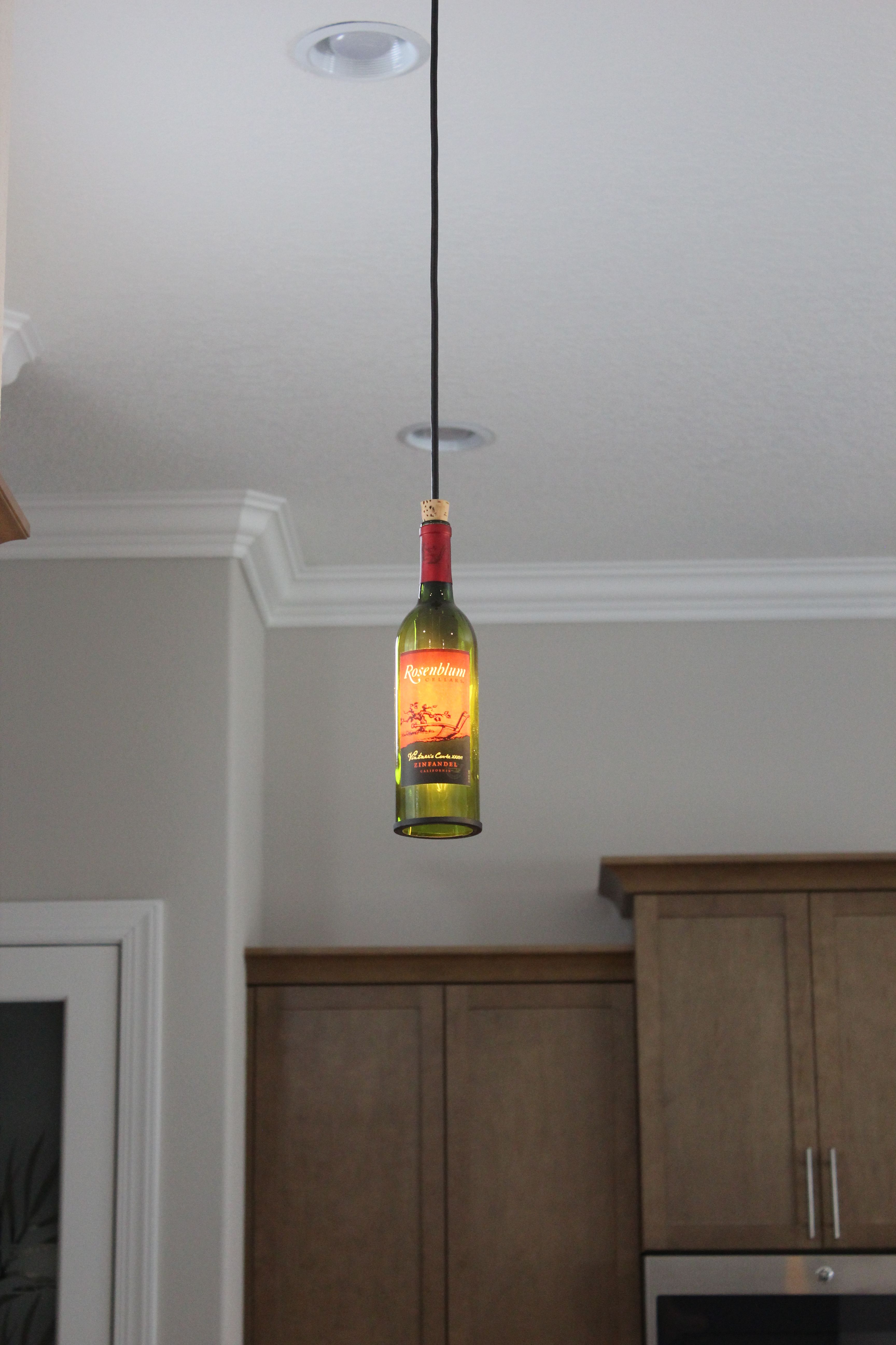 Buy Custom Wine Bottle Pendant 3 Light Set, made to order from Wine