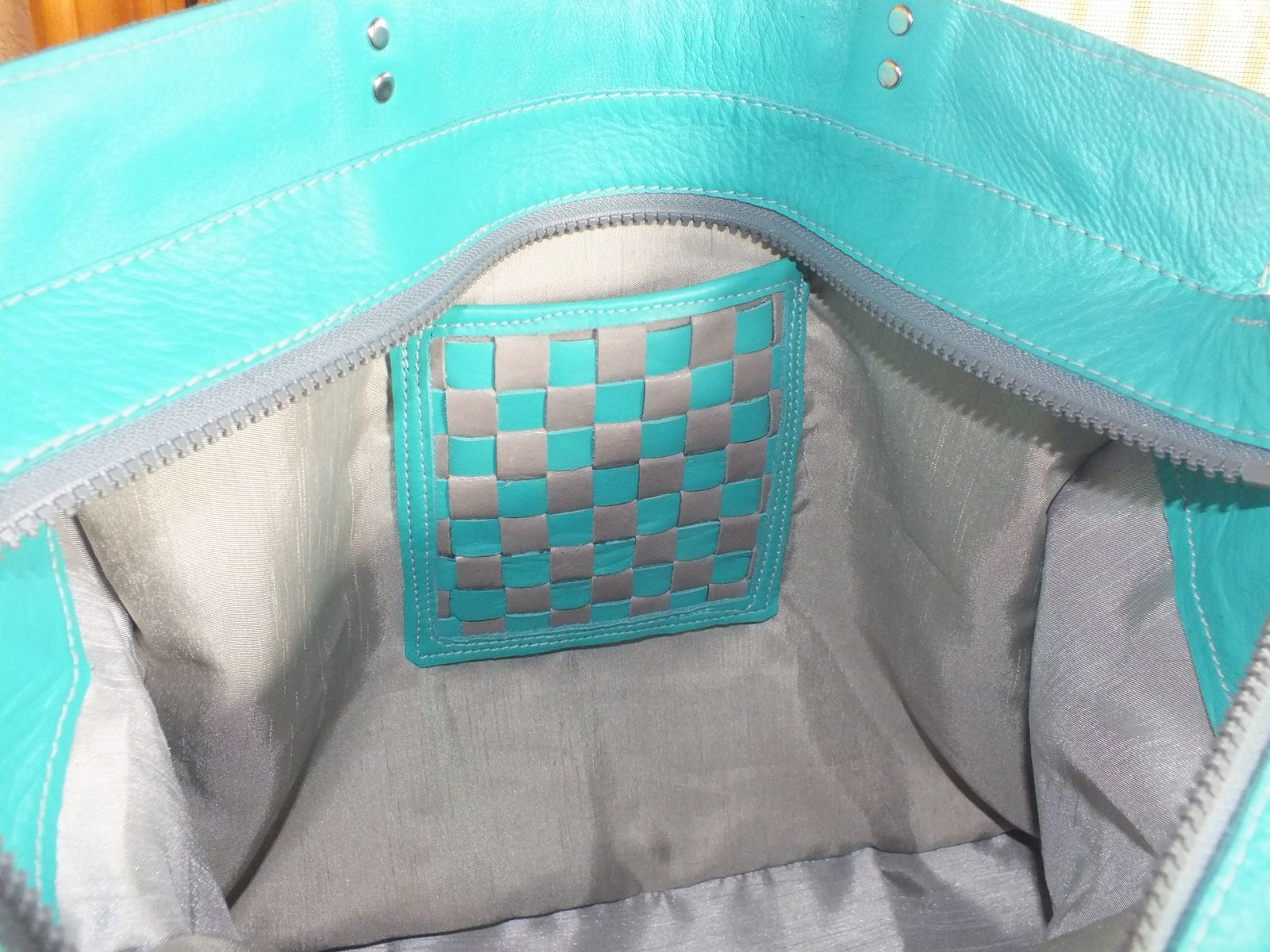 Hand Made Woven Or Checked Leather Designer Handbag by Blue Duck ...