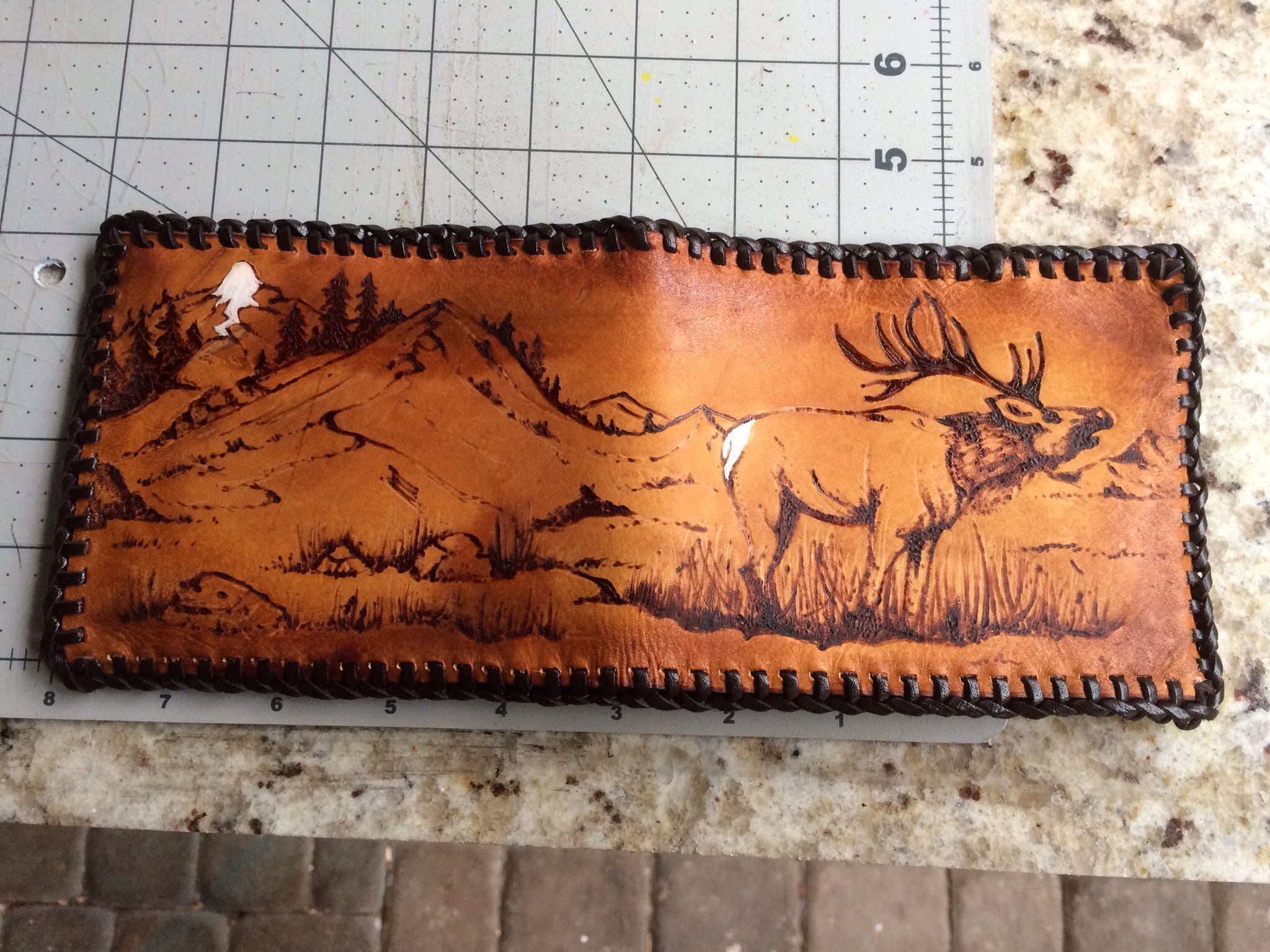 Buy Custom Laced And Branded Wallets, made to order from Saxon Leather