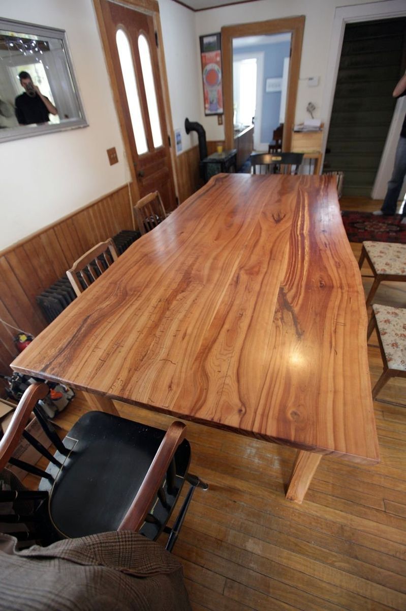 Hand Made Live Edge Cherry Kitchen Table by Wooden Hammer Llc ...