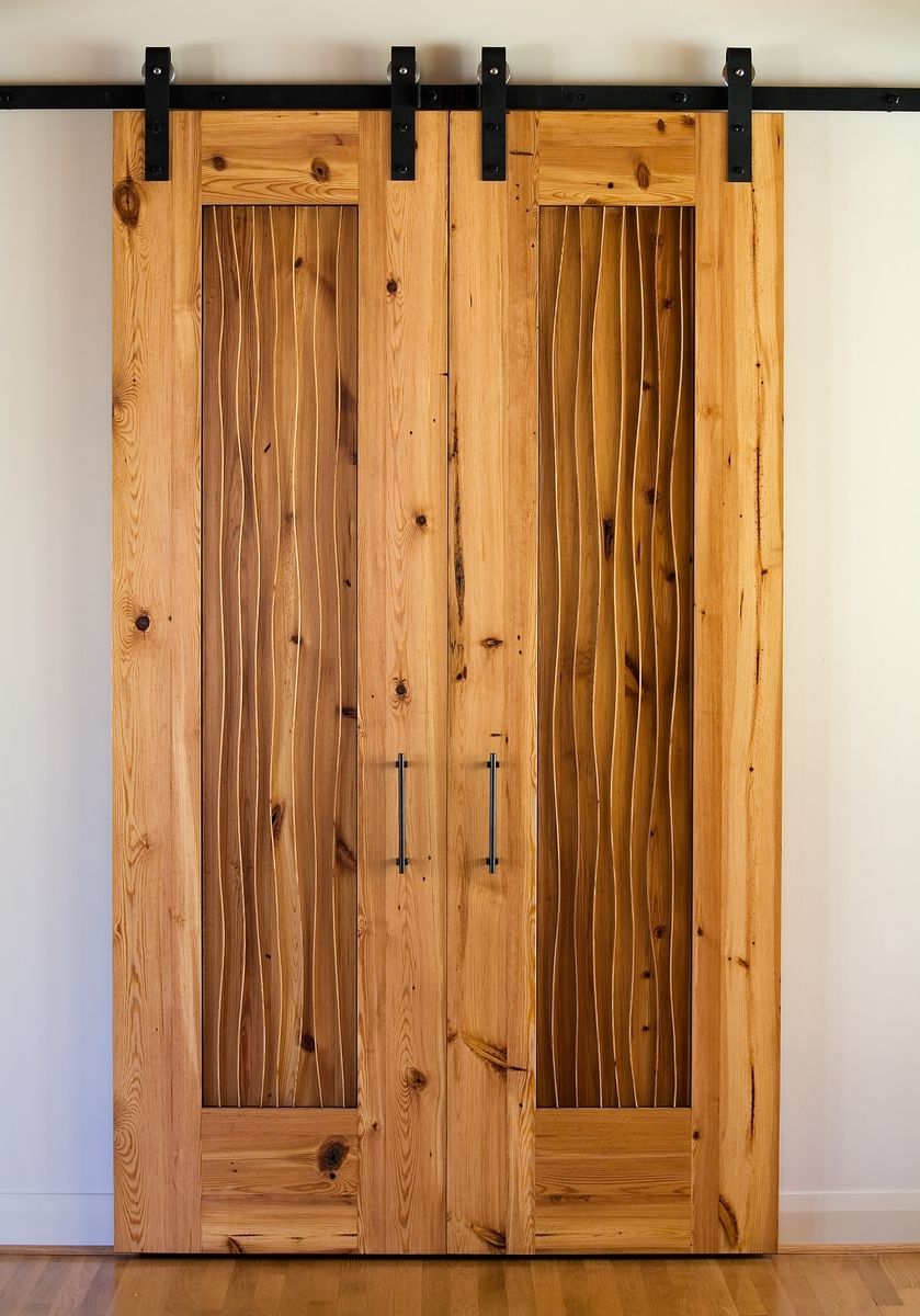 Hand Crafted Custom Heart Pine Sliding Doors by Eidolon Designs