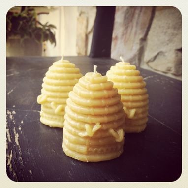 Custom Made Pure Local Beeswax // Hives // Skeps // Set Of 3