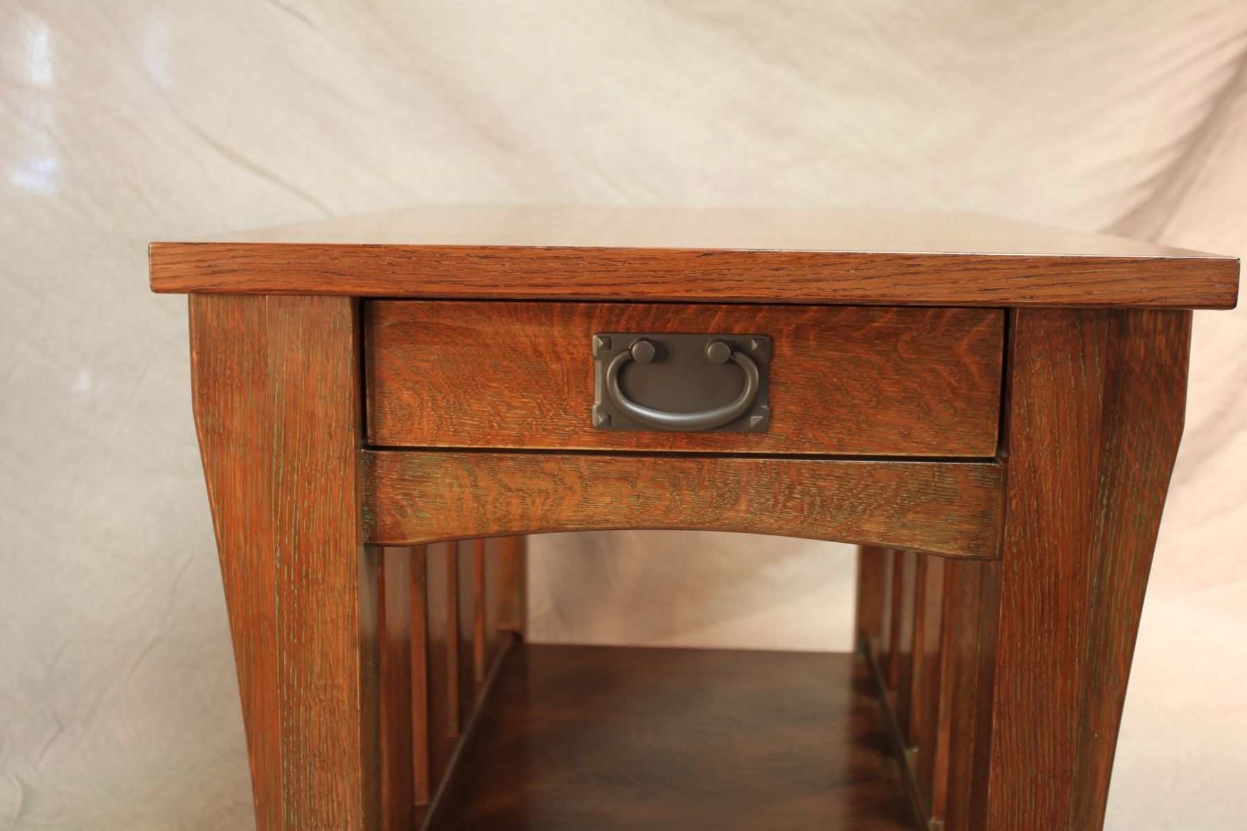 Hand Crafted Stickley Style Oak End Table by Blue Hill