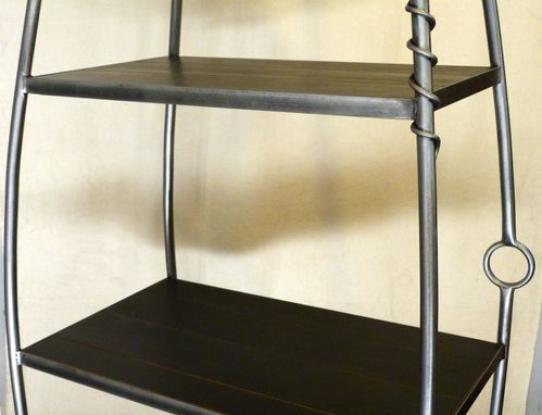Custom Made Reclaimed Wood & Metal Shelf Unit