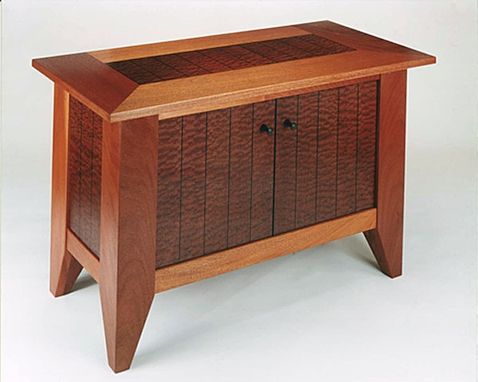 Hand Crafted Mahogany And Sapele Media Cabinet by Neal Barrett ...