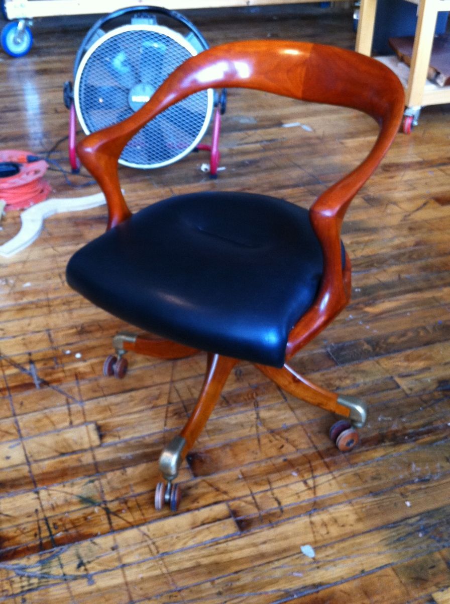 Custom Repair Cherry Base For Marlowe Ceccotti Office Chair By