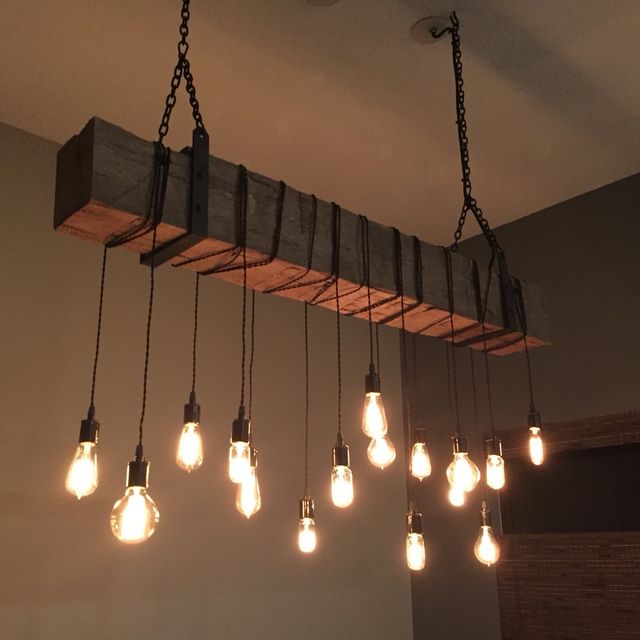 A Custom Reclaimed Barn Beam Chandelier Light Fixture Modern A Custom Reclaimed Barn Beam Chandelier Light Fixture Modern Rustic Restaurant Bar Lighting Made To Order From 7m Woodworking