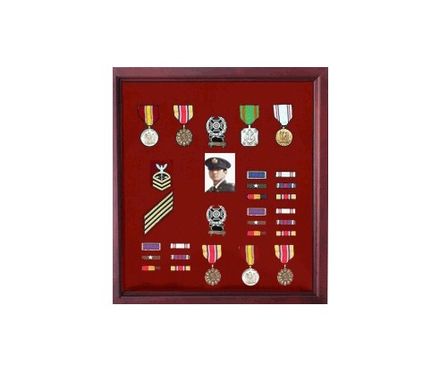 Custom Made Military Medal Case, Shadow Box Photo Holder