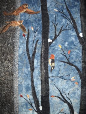 Custom Made Wintry Woods  Art Quilt
