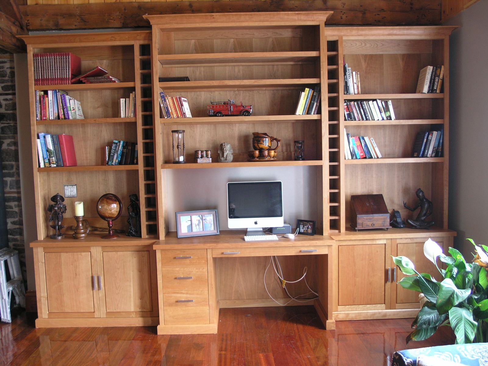 Hand Crafted Contemporary Wall Unit Office By James H Little