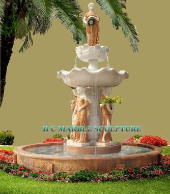 Custom Made Four Seasons Maiden Statues Marble Fountain